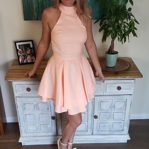 Lulu's peach skater dress